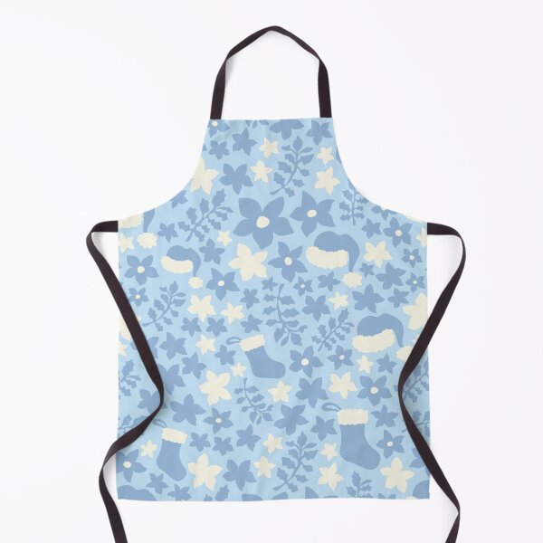 Item preview, Pastel Winter Blue Boho Christmas Cabincore Floral Pattern designed and sold by blomastudios.