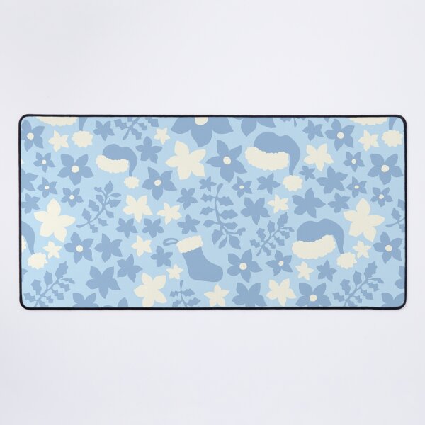 Item preview, Pastel Winter Blue Boho Christmas Cabincore Floral Pattern designed and sold by blomastudios.