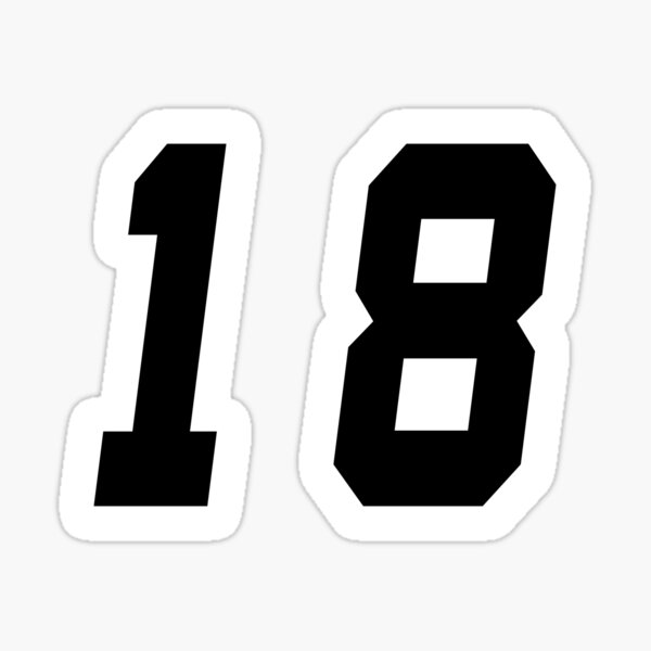 Darryl Strawberry #18 Jersey Number Sticker for Sale by StickBall