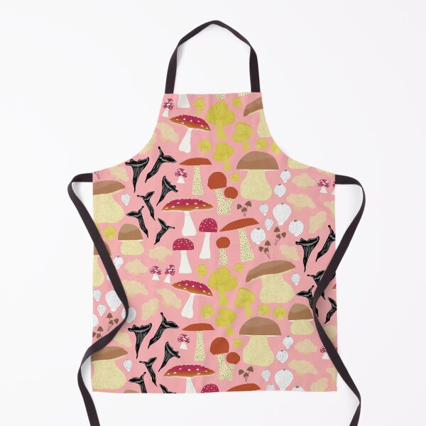 Item preview, 8 Scandinavian Autumn Mushrooms - pink designed and sold by Ingrid Poole.