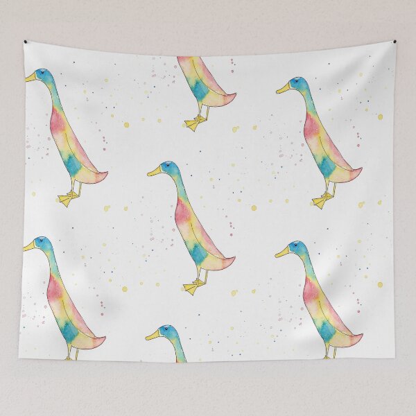 Item preview, Colourful Runner Duck From an original Peppermint Art Watercolour designed and sold by peppermintartrb.