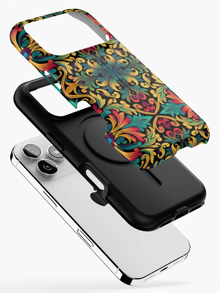 Thumbnail 2 of 4, iPhone Case, Colorful Reverse Antique Pattern designed and sold by Myra365Art.
