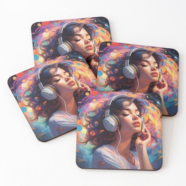 Item preview, Colourful Psychedelic Music Girl designed and sold by FarOutTees.