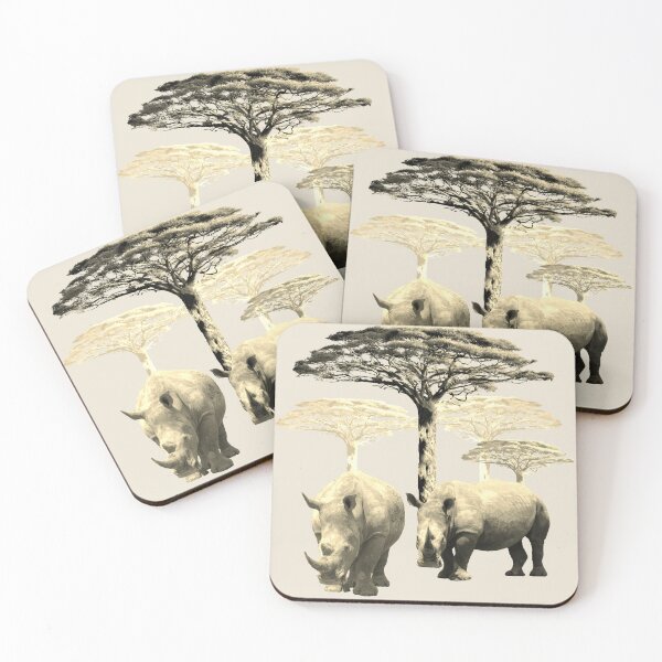 Item preview, Rhinoceros - Rhino in sepia - wild animal in Africa designed and sold by TShirtsundMehr.