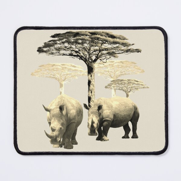 Item preview, Rhinoceros - Rhino in sepia - wild animal in Africa designed and sold by TShirtsundMehr.