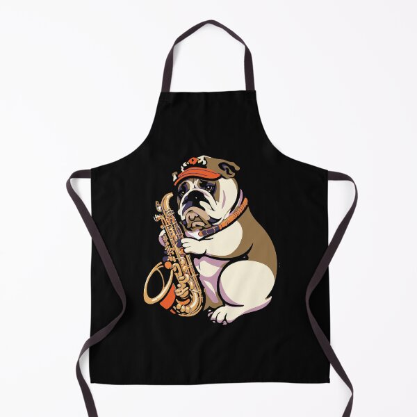 Item preview, Bulldog Dog with Saxophone Vintage designed and sold by Getup-clothing.