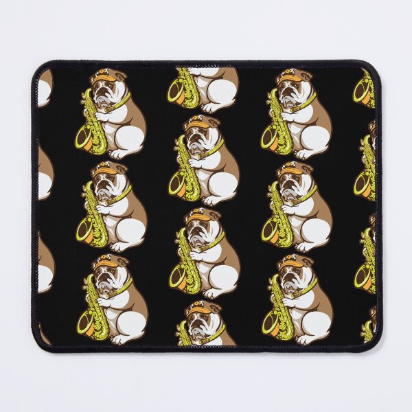 Item preview, Bulldog Dog with Saxophone Old School designed and sold by Getup-clothing.