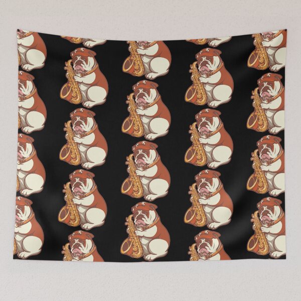 Item preview, Bulldog Dog with Saxophone Pop designed and sold by Getup-clothing.