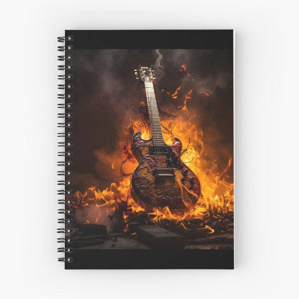 Item preview, Volcanic Eruption Fire Guitar designed and sold by FarOutTees.