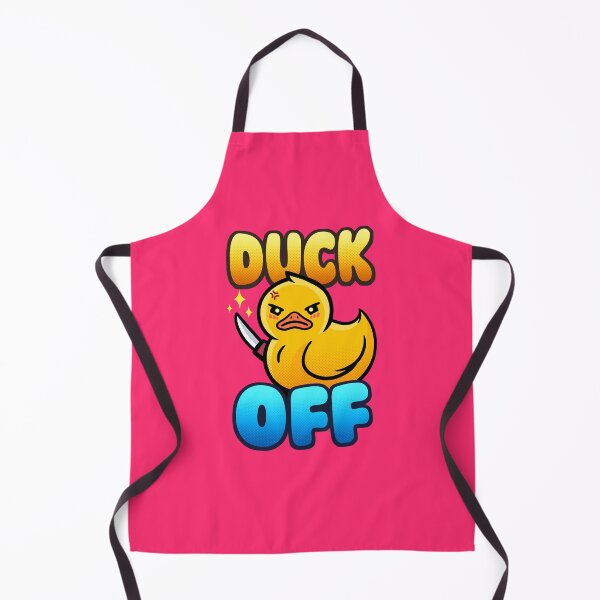 Item preview, DUCK OFF - Funny Cartoon Pun Spooky Knife Meme designed and sold by Chonkitty.
