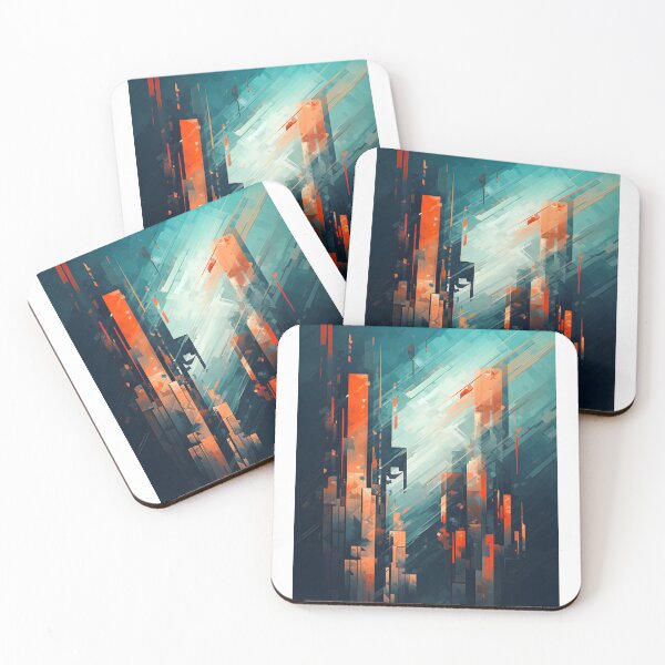 Aperçu de l'œuvre Tableau architecture abstraite créée et vendue par travelposter-ai.
