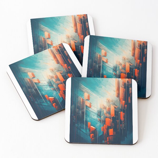 Aperçu de l'œuvre Tableau architecture abstraite créée et vendue par travelposter-ai.