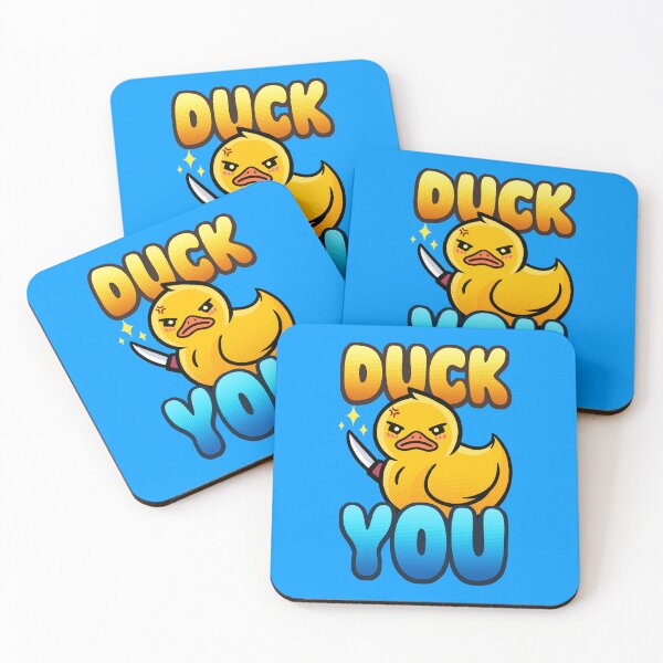 Item preview, DUCK YOU- Funny Cartoon Pun Spooky Knife Meme designed and sold by Chonkitty.