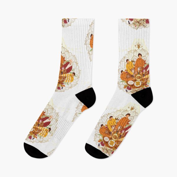 Item preview, Thanksgiving Dinner with friends orange and food colors designed and sold by ariverde.