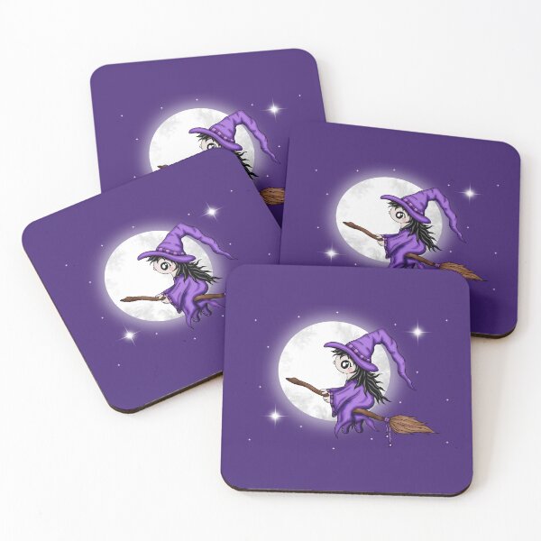Item preview, cute witch on broom designed and sold by Pezi-Creation.