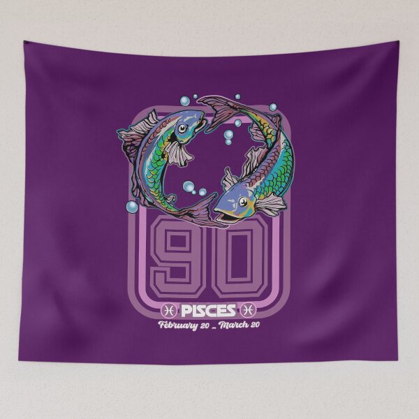 Item preview, Pisces Born in 1990 Zodiac star sign horoscop designed and sold by PURPLERAIN99.