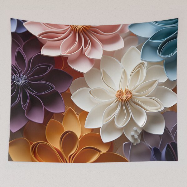Item preview, Enchanting Botanical Elegance: Abstract Floral Design in Rich Hues designed and sold by PaintbrushPlace.