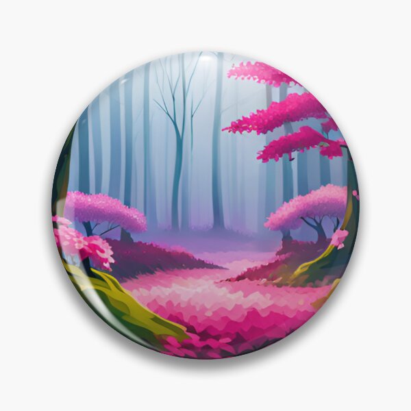 Item preview, Enchanted Rosewood: A Vibrant Pink Forestscape designed and sold by ALLAIMERCH.