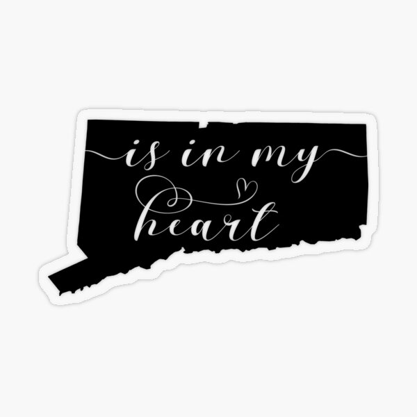Connecticut Is In My Heart Sticker Transparent Sticker