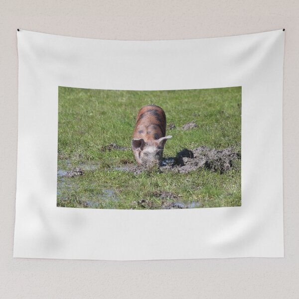 Item preview, little pig in a mud farm scene designed and sold by goceris.
