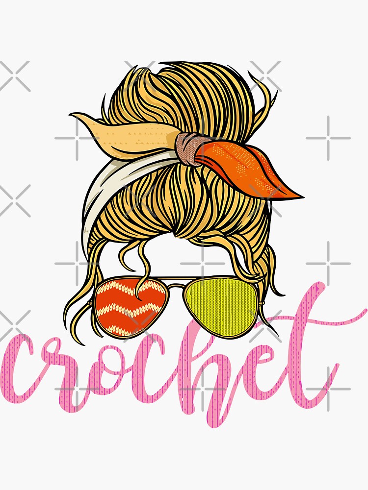 Gift for Crocheters, Gifts for Crafters, Crochet Sticker, Yarn Sticker,  Yarn Lover Sticker, Decal for Crocheters, Rainbow Crochet Sticker 