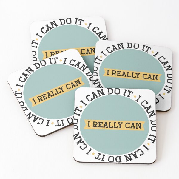 Item preview, Positive affirmation, I can do it, retro colors designed and sold by ElimoDesign.