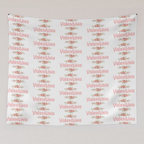 Item preview, Flower Valentina Name Label designed and sold by NafilNafiz.