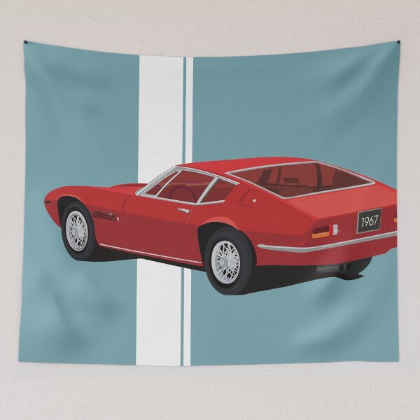 Artikelvorschau, Retro-rote Oldtimer-Illustration entworfen und verkauft von luhihi.