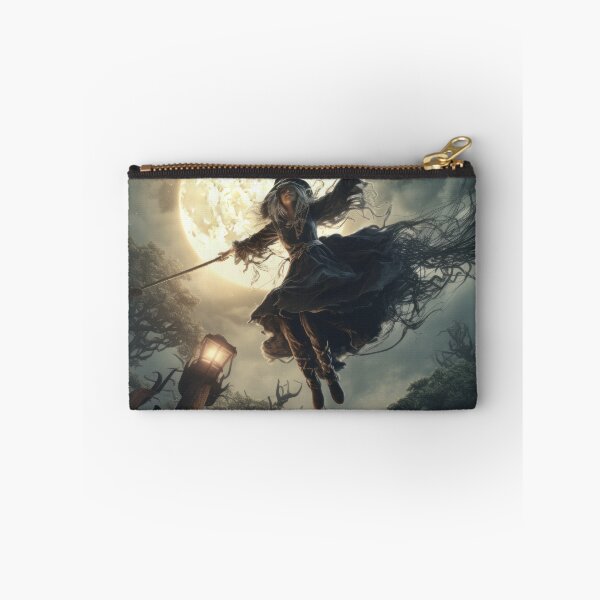 Item preview, Wall Art Canvas Witch Flying Over a Forest on Halloween Night designed and sold by Zoomie-s.