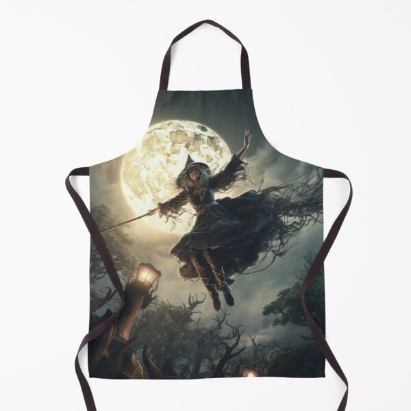 Item preview, Wall Art Canvas Witch Flying Over a Forest on Halloween Night designed and sold by Zoomie-s.