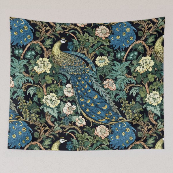 Item preview, A Tapestry of Elegance Peacock and Dragon Revival designed and sold by lantasticdesign.