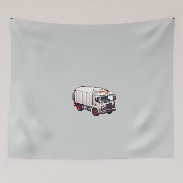 Item preview, Pixel Art Garbage Sanitation Truck Design Print  designed and sold by randomtdesigns.