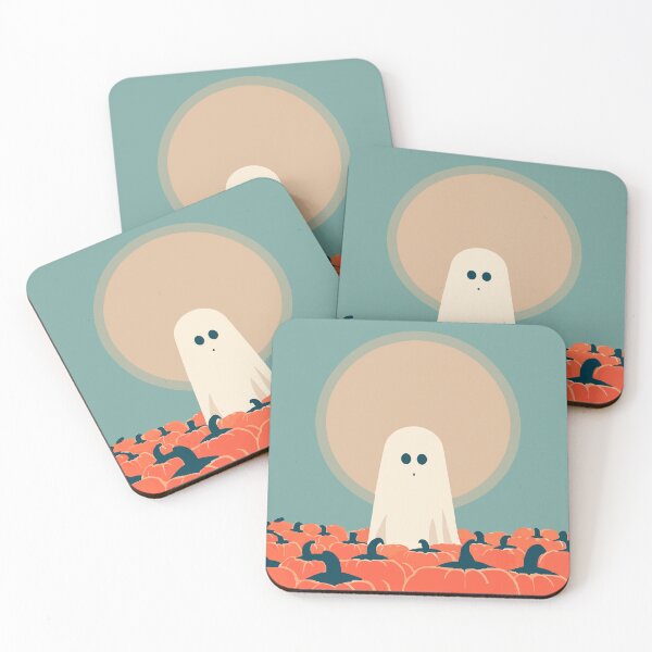 Item preview, Creepy ghost in the pumpkin patch designed and sold by NomadiCult.