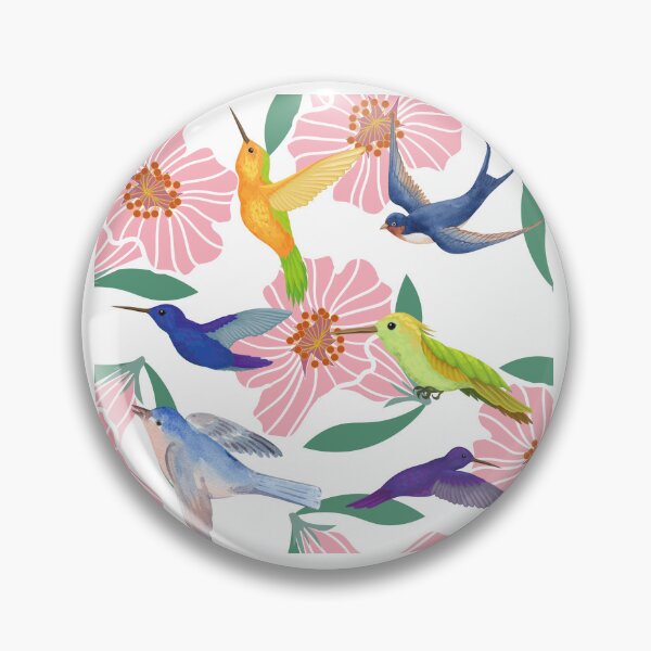 Item preview, Butcherbird and flowers designed and sold by upupupshop.