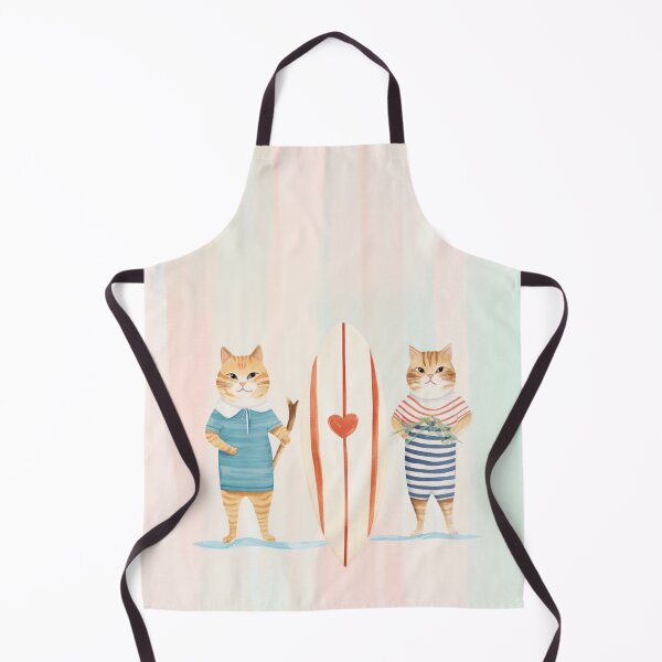 Item preview, Surfing Cat Couple designed and sold by Hanakuriko.