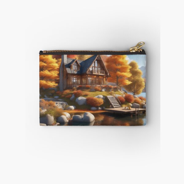 Item preview,  Autumn Lakeside Cottage designed and sold by HOMEDESIGNPRINT.
