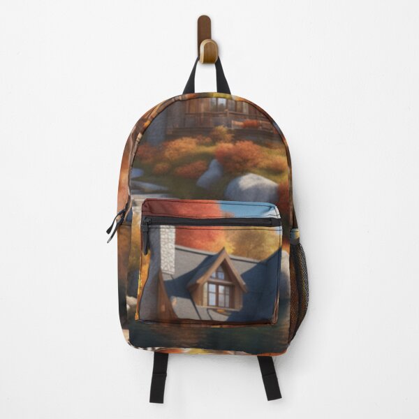 Item preview, Autumn Lakeside Cottage designed and sold by HOMEDESIGNPRINT.