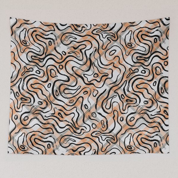 Item preview, Topographic Plaid Seamless Pattern  designed and sold by OrangeMG.
