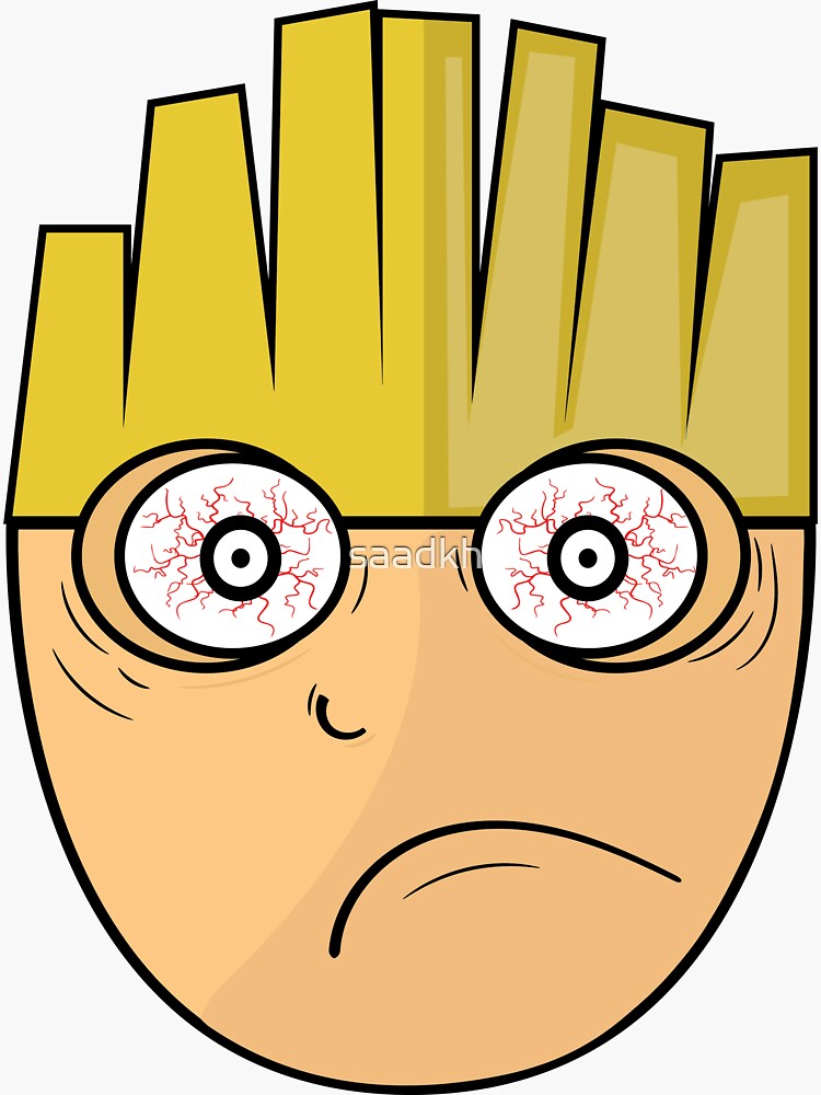 "Funny Angry Cartoon Face " Sticker by saadkh | Redbubble