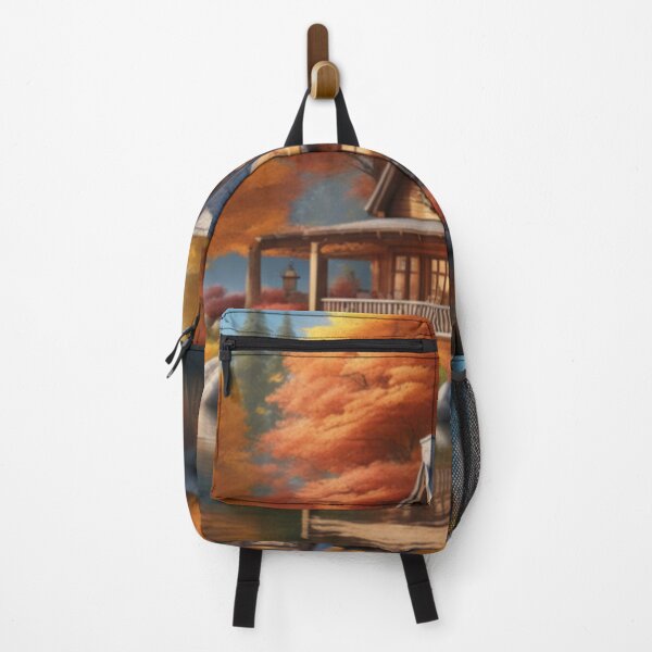 Item preview, Autumn Lakeside Cottage designed and sold by HOMEDESIGNPRINT.