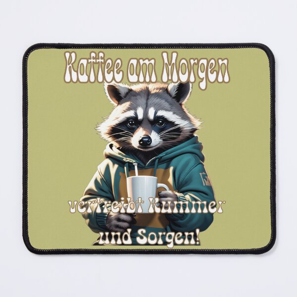 Artikel-Vorschau von Kaffe am Morgen, Waschbär, designt und verkauft von Meer-Lifestyle.
