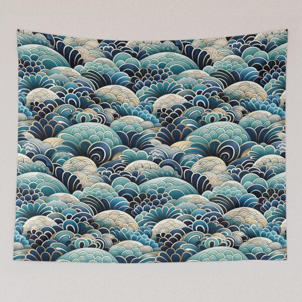 Item preview, Turquoise Dragon Scale designed and sold by HatiDesign.
