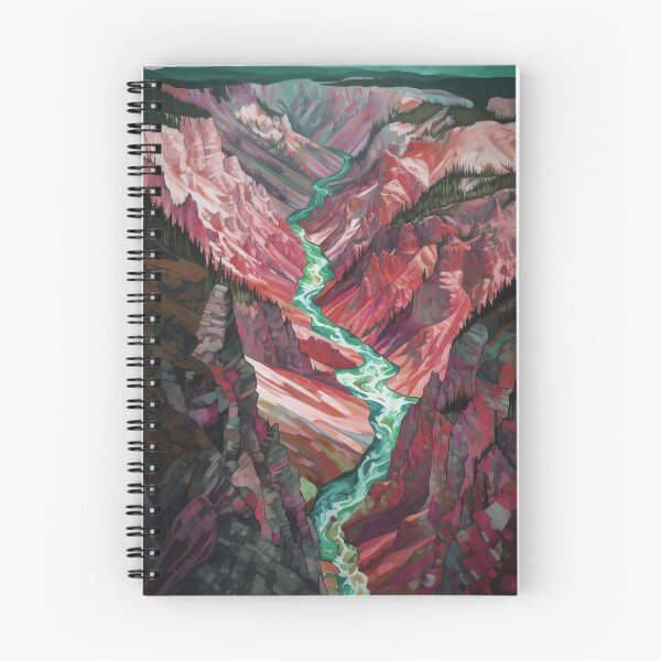 Item preview, Yellowstone National Park Waterstream, Wyoming, U.S.A, Coral, AI Generated Art - A Breathtaking, Rugged American Wilderness designed and sold by studioSharonKay.