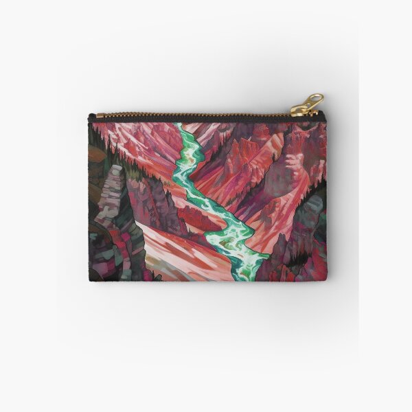 Item preview, Yellowstone National Park Waterstream, Wyoming, U.S.A, Coral, AI Generated Art - A Breathtaking, Rugged American Wilderness designed and sold by studioSharonKay.