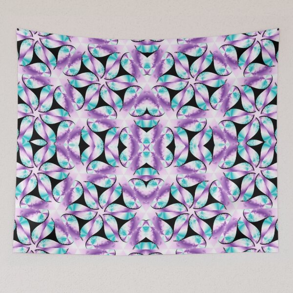Item preview, Abstract Purple & Teal Fractal Flowers 1 designed and sold by SXW Designs.