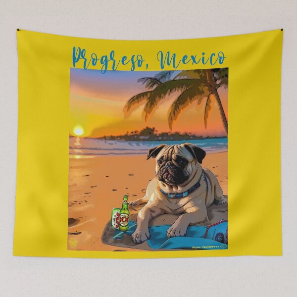 Item preview, Pug en México 15 PROGRESO designed and sold by RedBluffTraders.