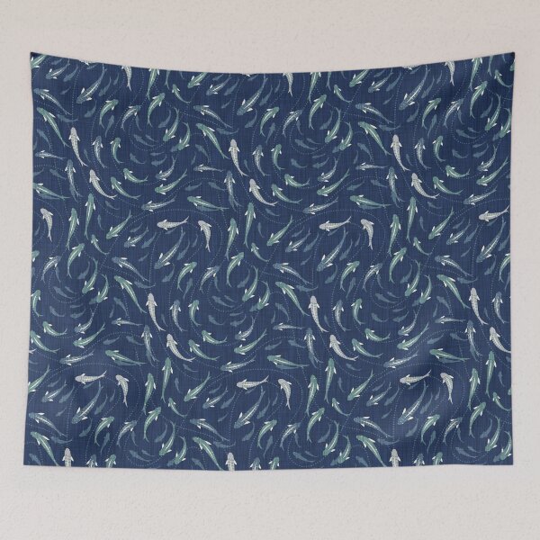 Item preview, Shoal of Fish - Classic Navy designed and sold by appleyards.
