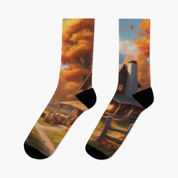 Item preview,  Cozy Autumn Farm In The Mountains designed and sold by HOMEDESIGNPRINT.