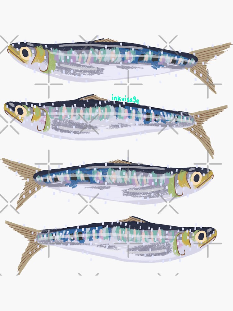 Pinup Sardine Sticker for Sale by ArtByBabastrell
