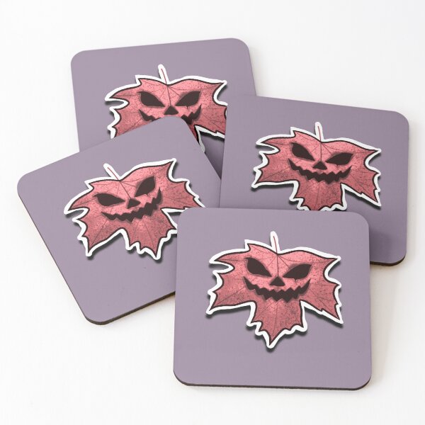 Item preview, Pink autumn maple leaf halloween pumpkin designed and sold by HeArtTattoo.
